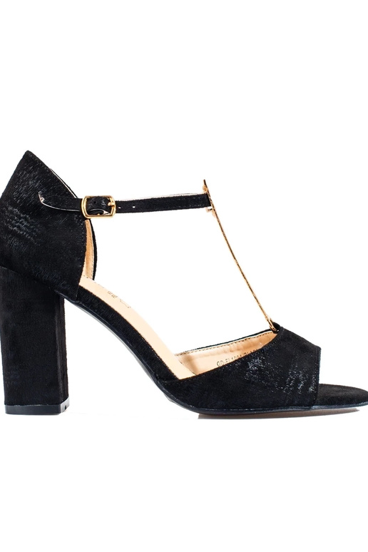 sandales noires à talon haut Shelovet