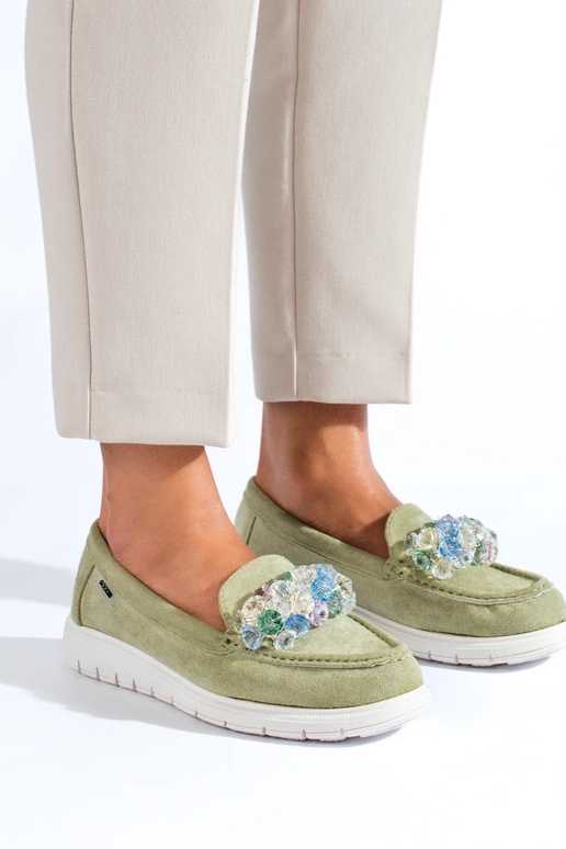 Mocassins à plateforme Shelovet vert Mocassins à plateforme Shelovet vert