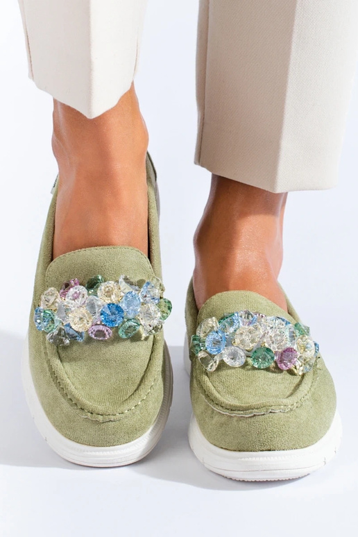 Mocassins à plateforme Shelovet vert Mocassins à plateforme Shelovet vert