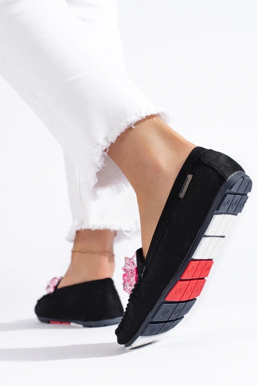Mocassins Shelovet en daim noir