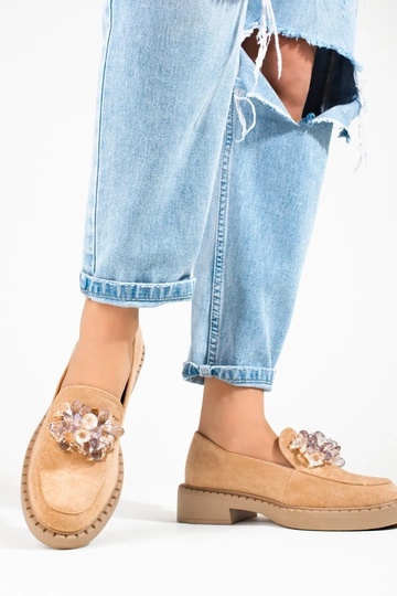 Mocassins en daim beige... 2