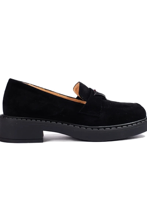 Mocassins femme daim noir Potocki