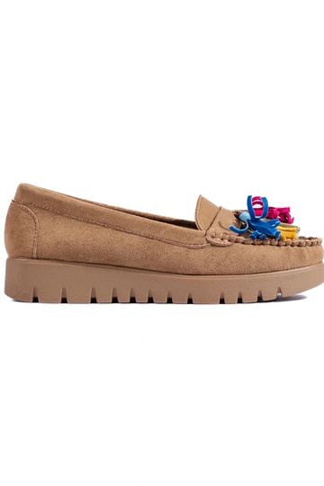 Mocassins en daim marron...