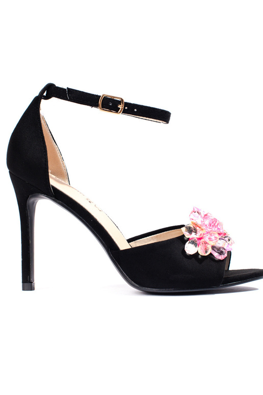 sandales noires à talon haut Shelovet sandales noires à talon haut Shelovet