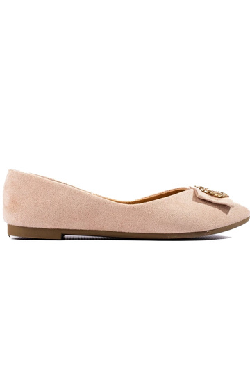 ballerine en daim beige...
