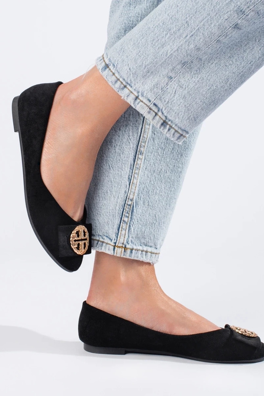 ballerine en daim noir Potocki ballerine en daim noir Potocki