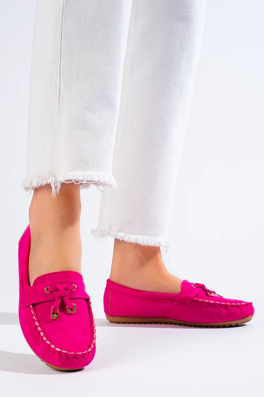 Mocassins en daim rose pour femme... Mocassins en daim rose pour femme...