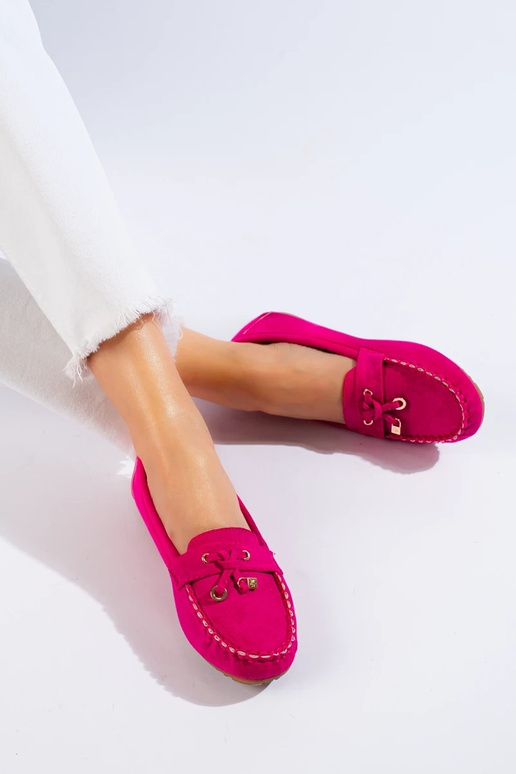 Mocassins en daim rose pour femme... Mocassins en daim rose pour femme...