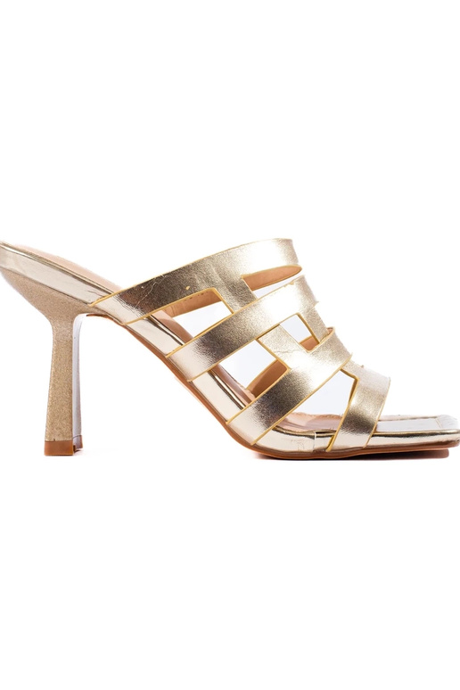 pantoufles dorées Shelovet pantoufles dorées Shelovet