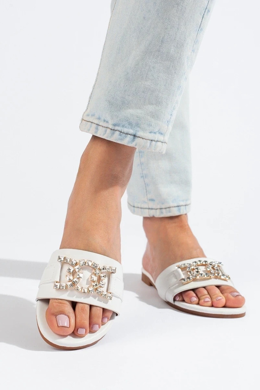 Pantoufles blanches Shelovet Pantoufles blanches Shelovet