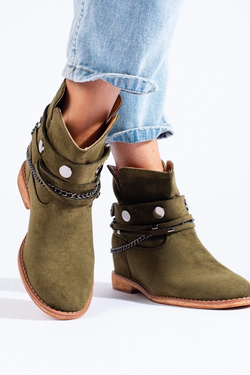 chaussures compensées en daim pour...