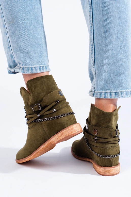 chaussures compensées en daim pour...