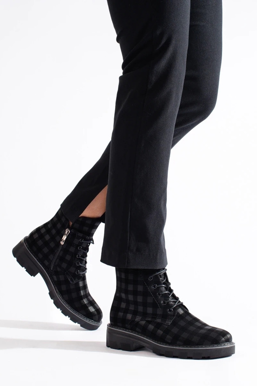 Bottes à carreaux pour femmes