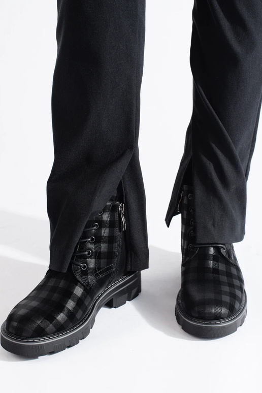 Bottes à carreaux pour femmes