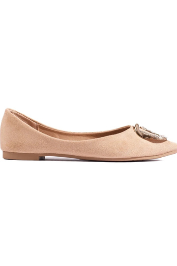 en daim ballerine beige...