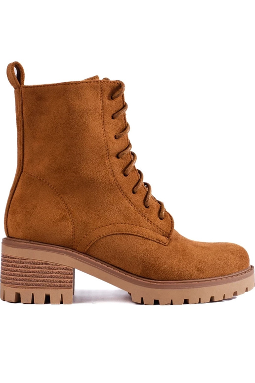 chaussures femme à lacets marron