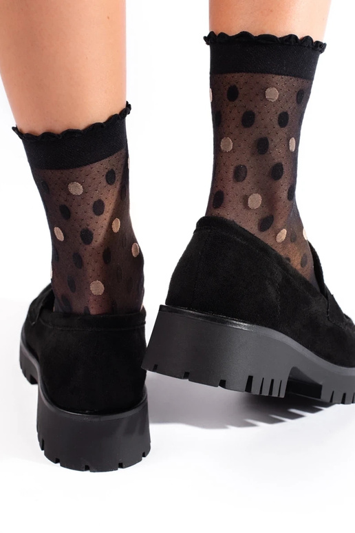 Mocassins en daim à talon massif... Mocassins en daim à talon massif...