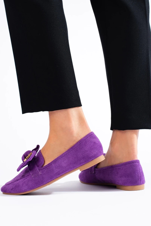 Mocassins Shelovet en daim violet Mocassins Shelovet en daim violet