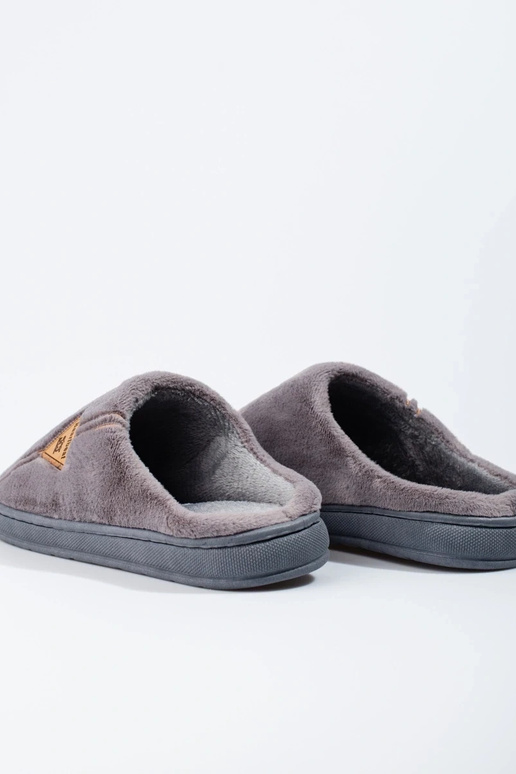 chaussons homme gris chaud Shelovet