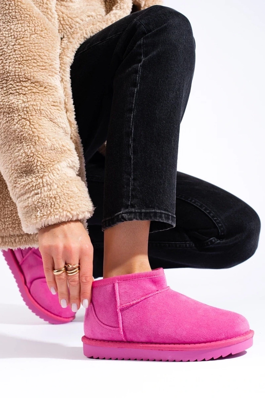 bottes de neige femme rose