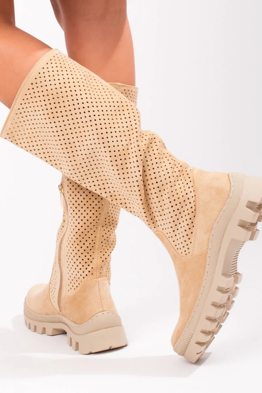 Bottines en daim ajourées Potocki