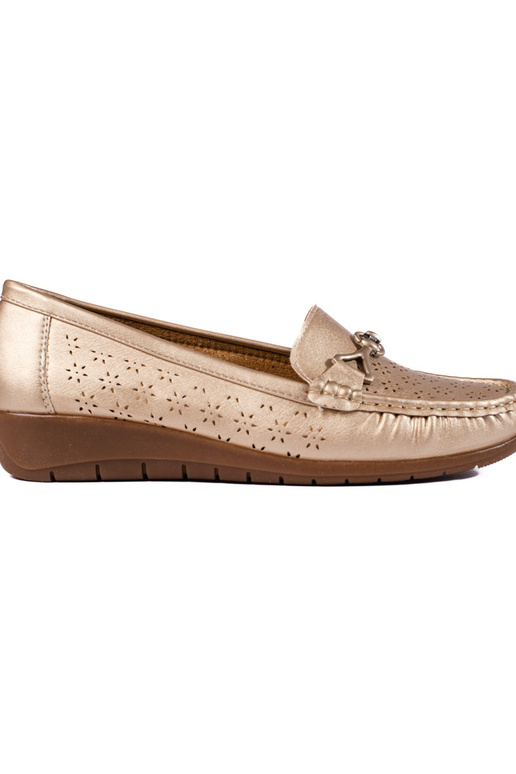 mocassins pour femmes dorés