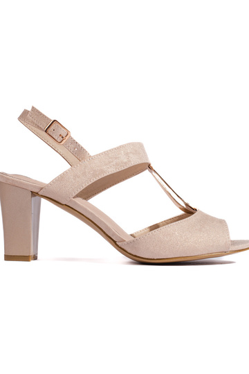 sandales à talons dorées