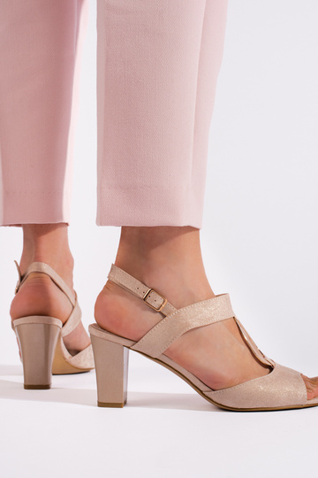 sandales à talons dorées 2