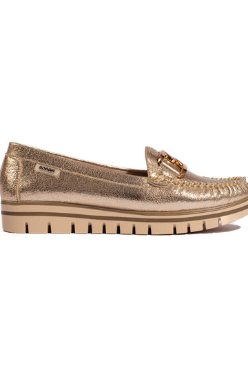 mocassins pour femmes dorés...