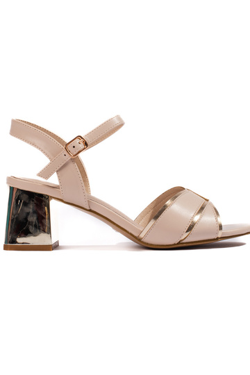 sandales à talons blanches-