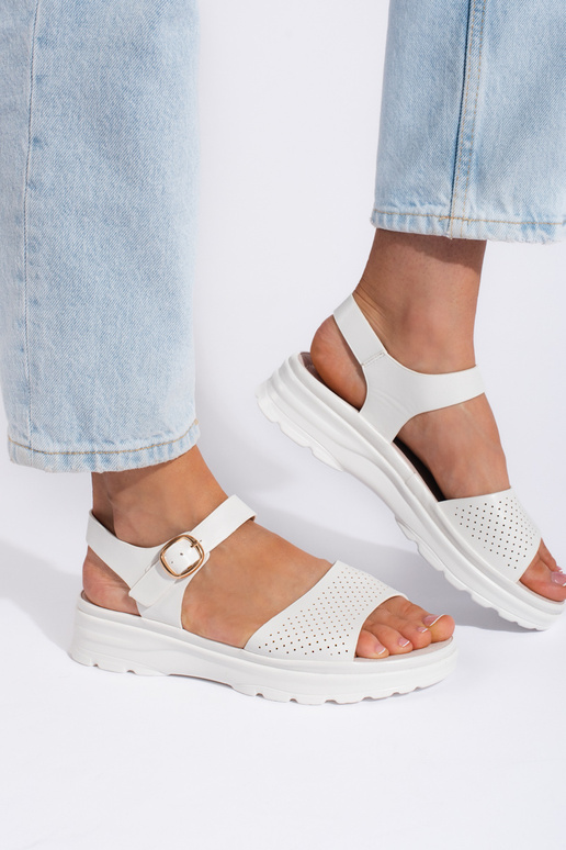 Sandales confortables blanches pour...