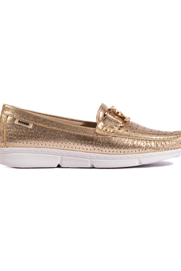 mocassins pour femmes dorés