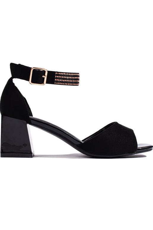 sandales noires à talon bas sandales noires à talon bas