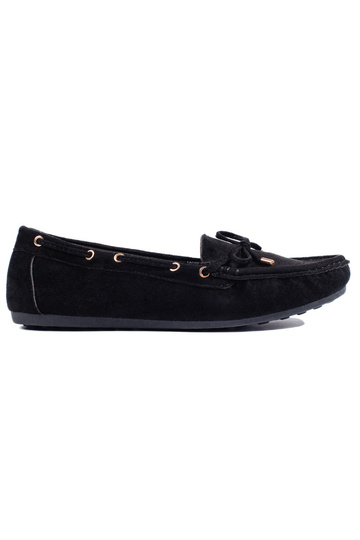 mocassins en daim noir pour...