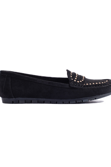 mocassins en daim noir pour...