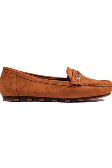 mocassins en daim marron...