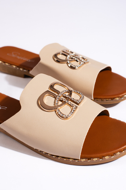 Pantoufles beiges Pantoufles beiges