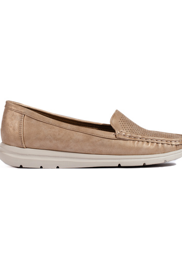 mocassins pour femmes dorés