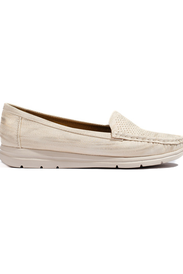 mocassins femme beiges