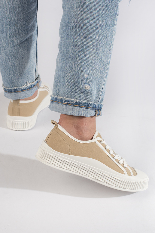 beige Chaussures femme à plateforme beige Chaussures femme à plateforme