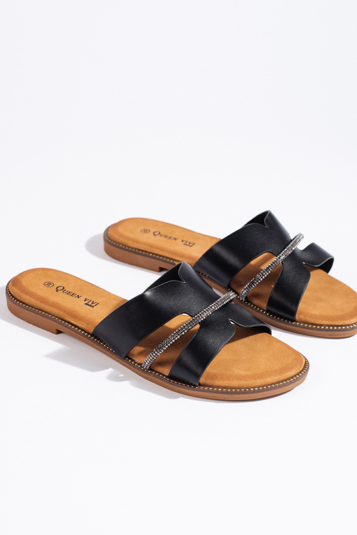 Chaussons noirs de style élégant Chaussons noirs de style élégant