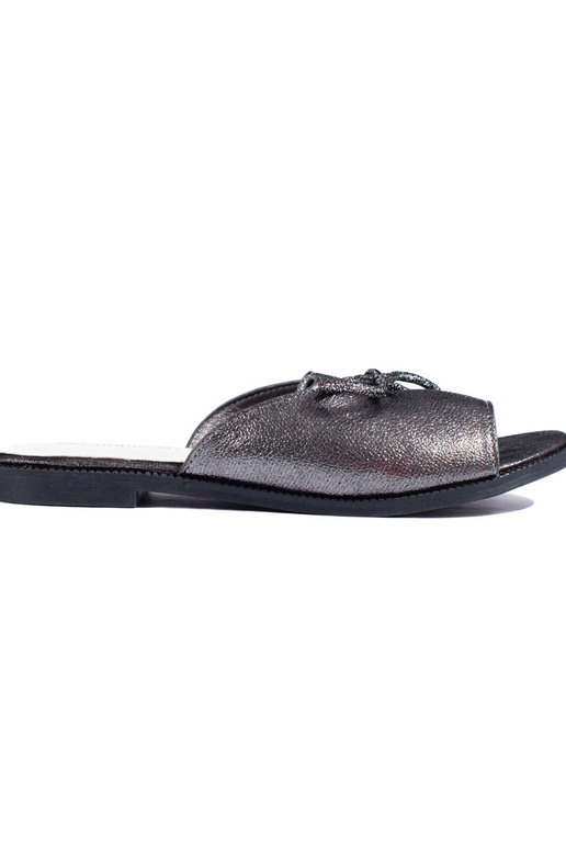 pantoufles argentées