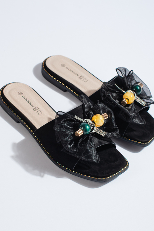 pantoufles noires pantoufles noires