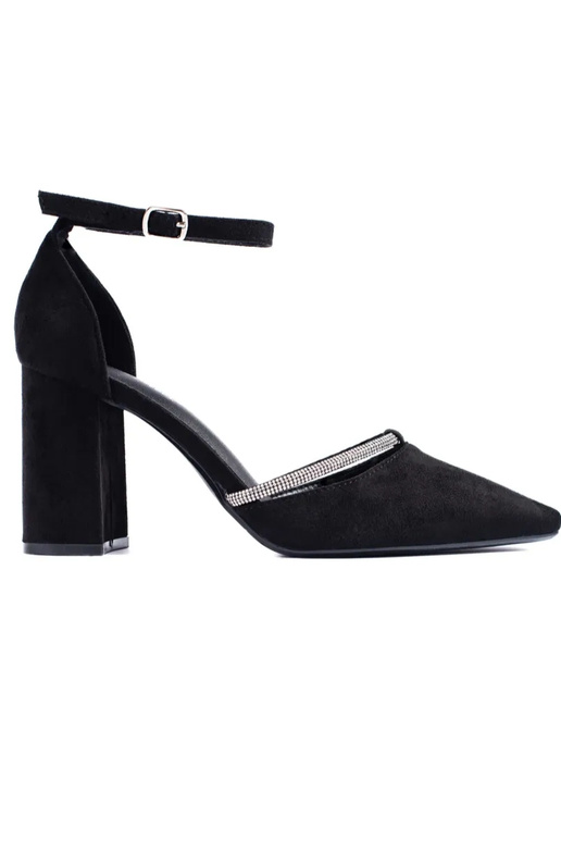 talons hauts en daim noir sur le talon talons hauts en daim noir sur le talon