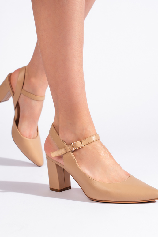 talons hauts beiges Sergio Leone