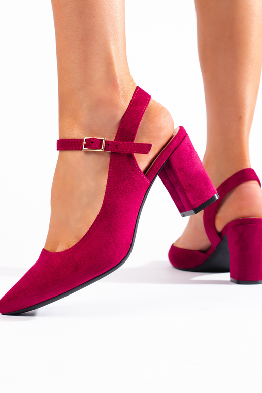 talons hauts en daim rose par Sergio...