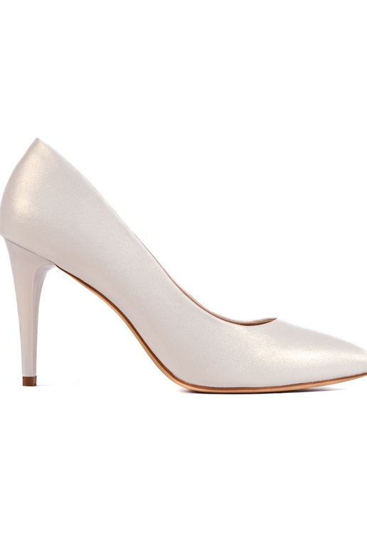 talons hauts en perles blanches avec...