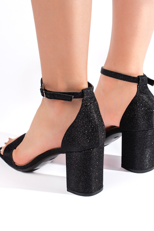 sandales à talons noires sandales à talons noires