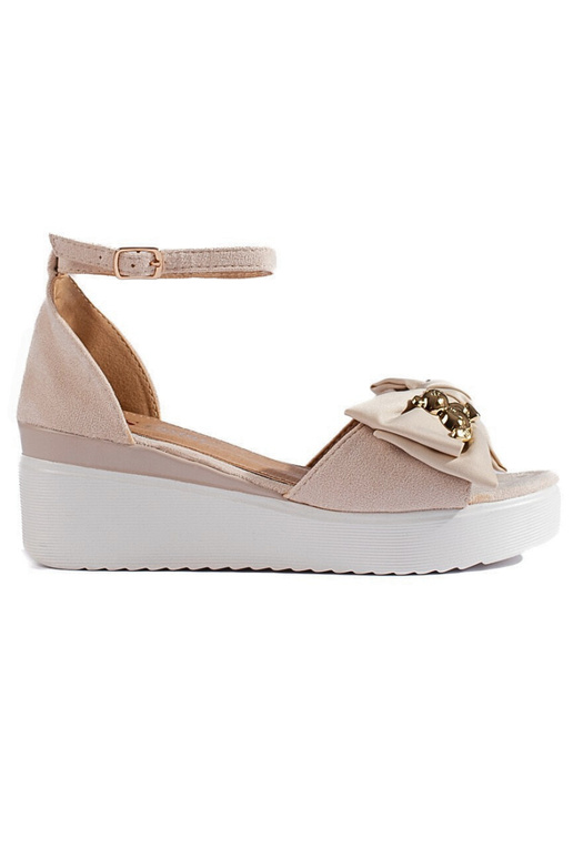 sandale beige avec noeud sandale beige avec noeud