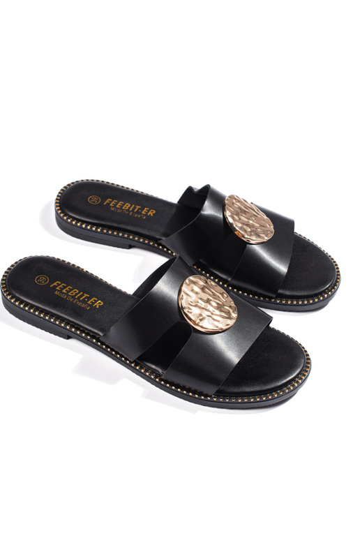 Chaussons noirs modèle classique Chaussons noirs modèle classique